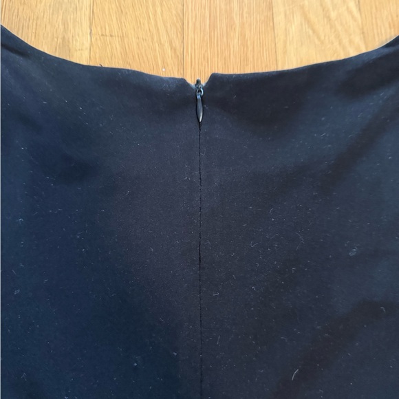 Calvin Klein Black Long Sleeve Sheath Dress Size 6 Ruched Metal Detail - Picture 9 of 9